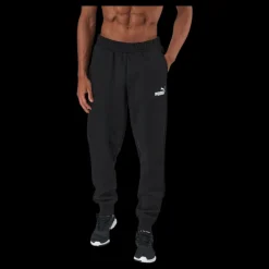 Puma Ess Logo Pants Fl Cl Black Grå Discount