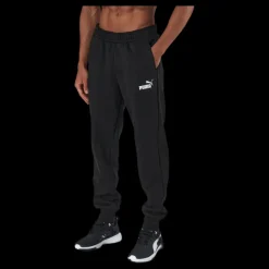 Puma Ess Logo Pants Fl Cl Black Grå Discount