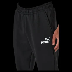 Puma Ess Logo Pants Fl Cl Black Grå Discount