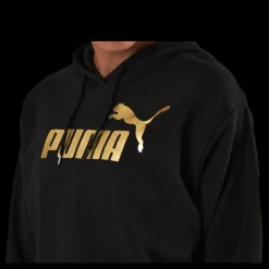 Puma ESS+ Metallic Cropped Hoody TR Black/Gold Svart Best