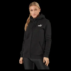 Discount Puma Ess Small Logo Full-zip Hoodie Black Svart