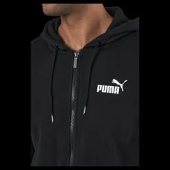 Puma Ess Small Logo Fz Hoodie Fl Black Svart New