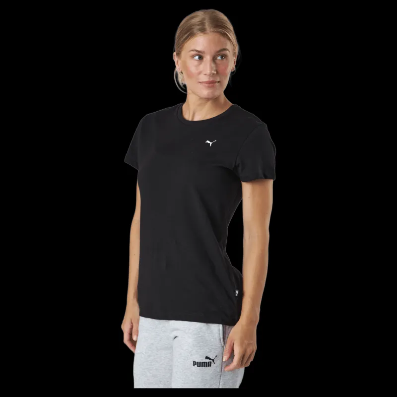 Puma Ess Small Logo Tee Black-cat Svart Discount
