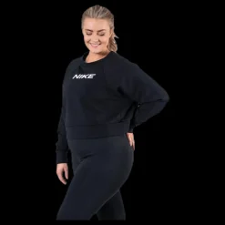 Sale Nike Essential Fleece Crew Plus White/Black Svart