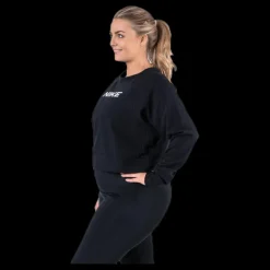 Sale Nike Essential Fleece Crew Plus White/Black Svart