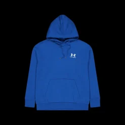 Discount Under Armour Essential Fleece Hoodie Varsity Blue Blå
