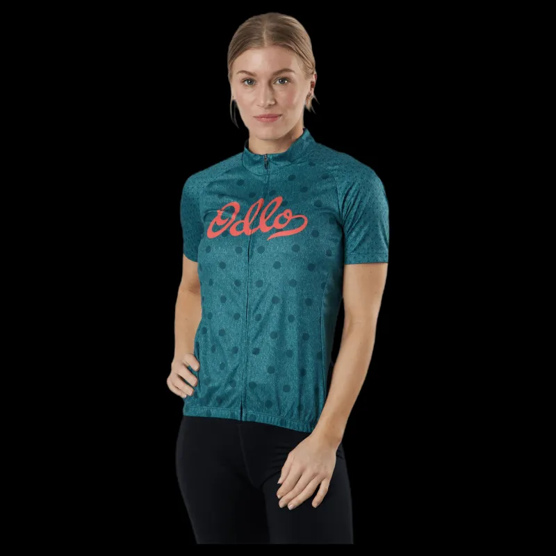 Best Odlo Essential Fz S/S Green Grön