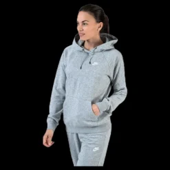 Nike Essential Hoodie White/Grey Grå Best