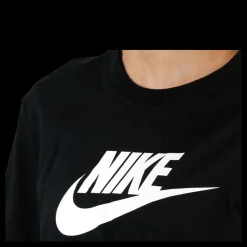Nike Essential Icon Crop Futura Tee White/Black Svart Hot