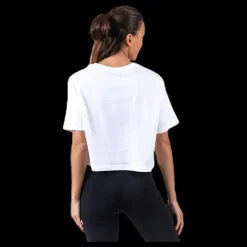 Nike Essential Icon Crop Futura Tee White/Black Vit Best