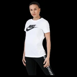 New Nike Essential Icon Futura Tee White/Black Vit