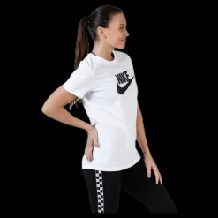 New Nike Essential Icon Futura Tee White/Black Vit
