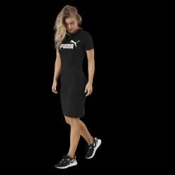 Puma Essential Slim Tee Dress Black Svart Online