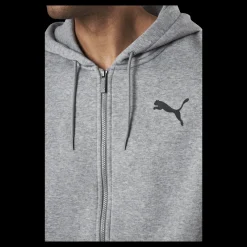 Puma Essential Small Logo Fz Hoodie Fl Grey Grå Online