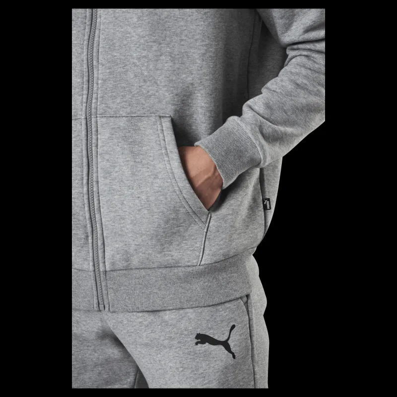 Puma Essential Small Logo Fz Hoodie Fl Grey Grå Online