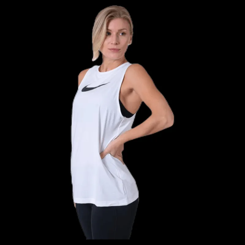 Nike Essential Swoosh Tank White/Black Vit Sale