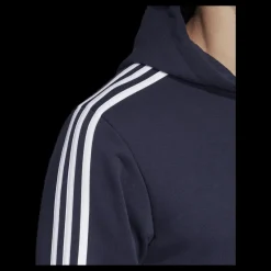 adidas Essentials 3 Stripes Fullzip French Terry Legend Ink / White Blå och Vit Sale