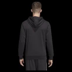 Outlet adidas Essentials 3 Stripes Fullzip French Terry Black / White Svart