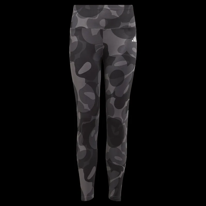 adidas Essentials AEROREADY Seasonal Print High-Waist 7/8 Leggings Kids Black Flerfärgad
