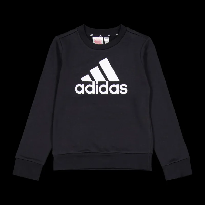 adidas Essentials Big Logo Cotton Sweatshirt Black Svart Best