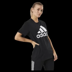 adidas Essentials Boyfriend T-Shirt Black / White Svart New