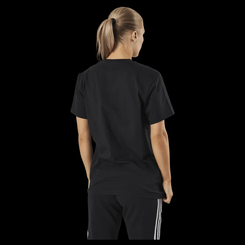 adidas Essentials Boyfriend T-Shirt Black / White Svart New