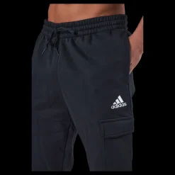 Discount adidas Essentials Fleece Regular Tapered Cargo Joggers Black Svart