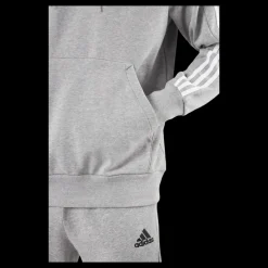 adidas Essentials French Terry 3-Stripes Hoodie Medium Grey Heather Grå Best