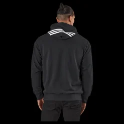 Discount adidas Essentials French Terry 3-Stripes Hoodie Black Svart