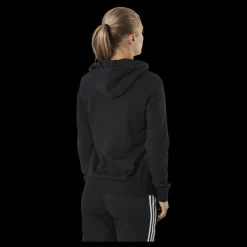 adidas Essentials Full-Zip Hoodie Black / White Svart Hot