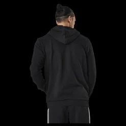 Sale adidas Essentials Full-Zip Hoodie Black / White Svart