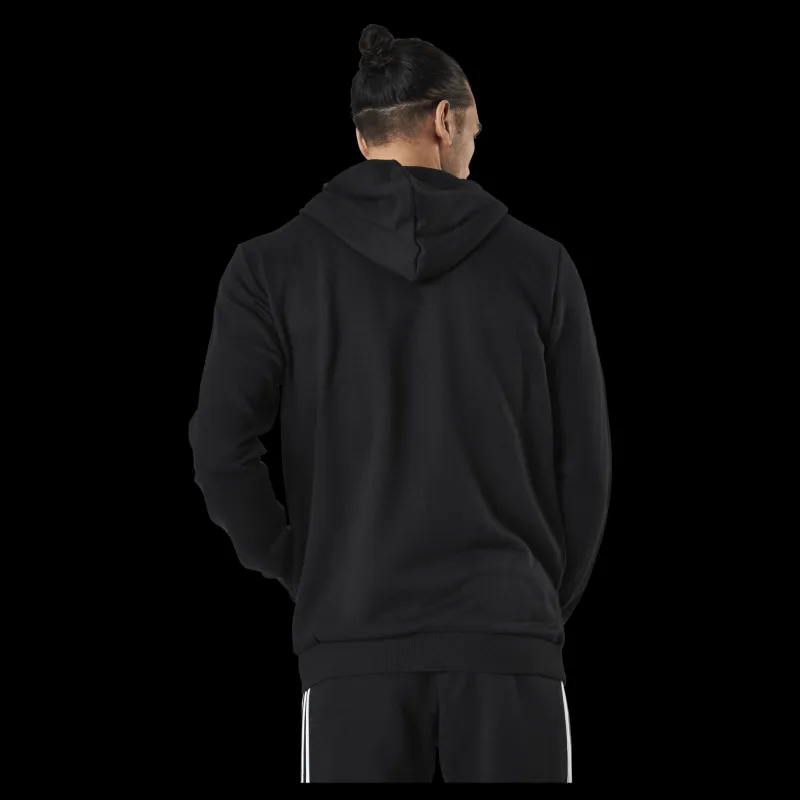 Sale adidas Essentials Full-Zip Hoodie Black / White Svart