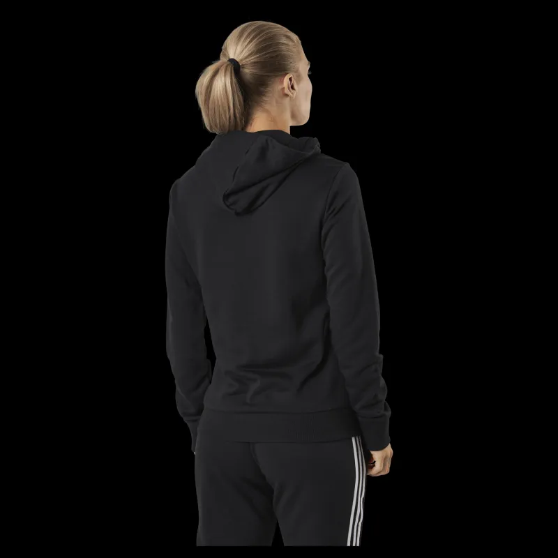 adidas Essentials Full-Zip Hoodie Black / White Svart New