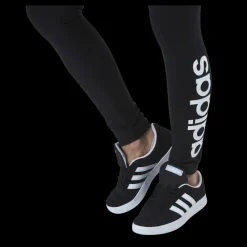 Outlet adidas ESSENTIALS HIGH-WAISTED LOGO LEGGINGS Black / White Svart