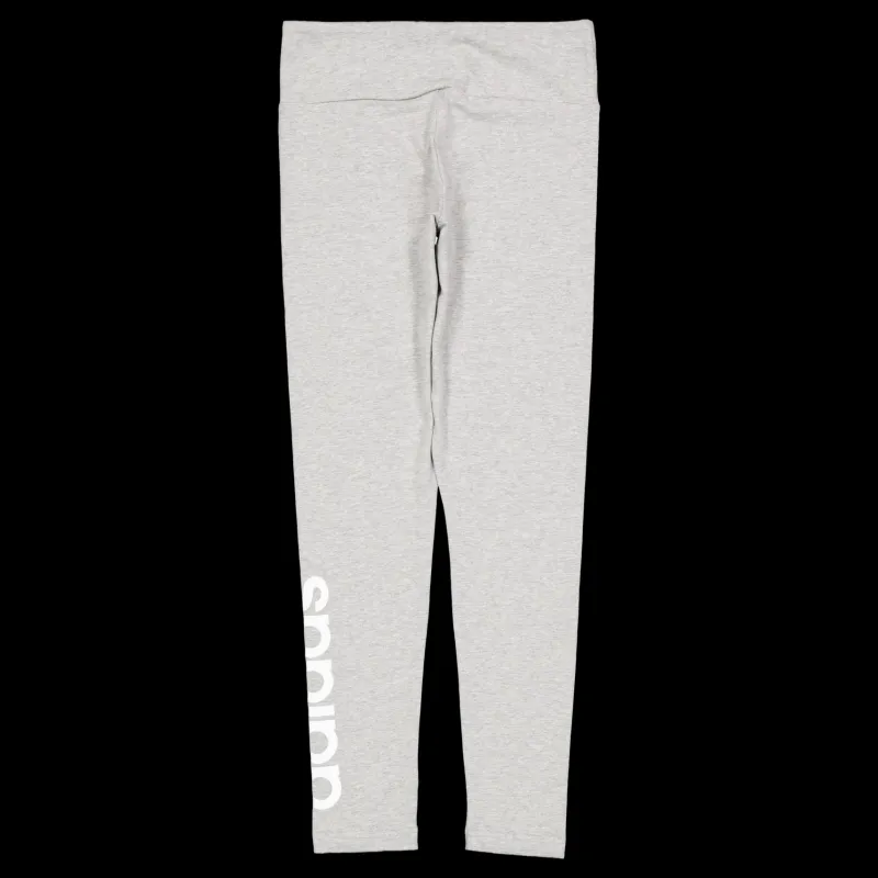 Hot adidas ESSENTIALS HIGH-WAISTED LOGO LEGGINGS Medium Grey Heather / White Grå