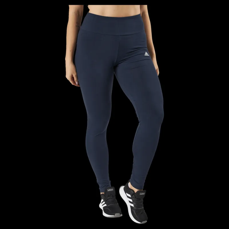 adidas ESSENTIALS HIGH-WAISTED LOGO LEGGINGS Legend Ink / White Blå Clearance