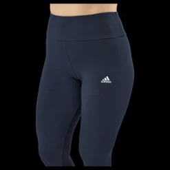 adidas ESSENTIALS HIGH-WAISTED LOGO LEGGINGS Legend Ink / White Blå Clearance