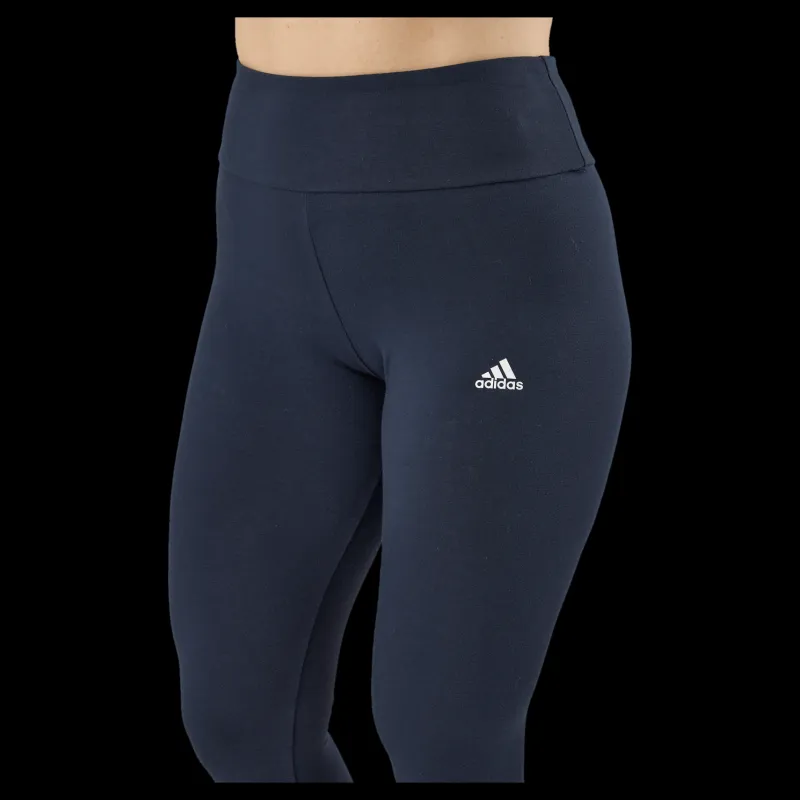 adidas ESSENTIALS HIGH-WAISTED LOGO LEGGINGS Legend Ink / White Blå Clearance