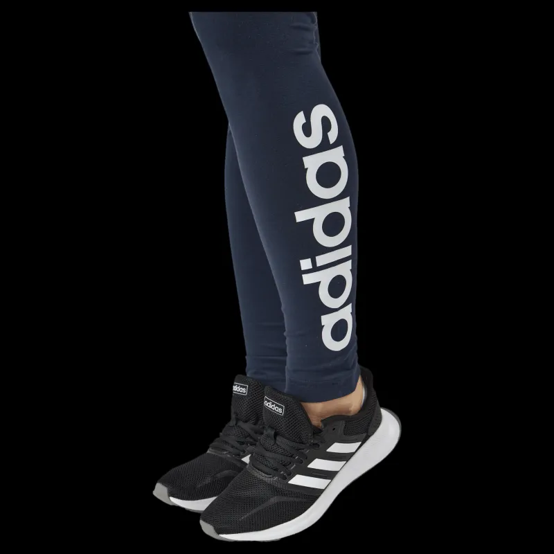adidas ESSENTIALS HIGH-WAISTED LOGO LEGGINGS Legend Ink / White Blå Clearance
