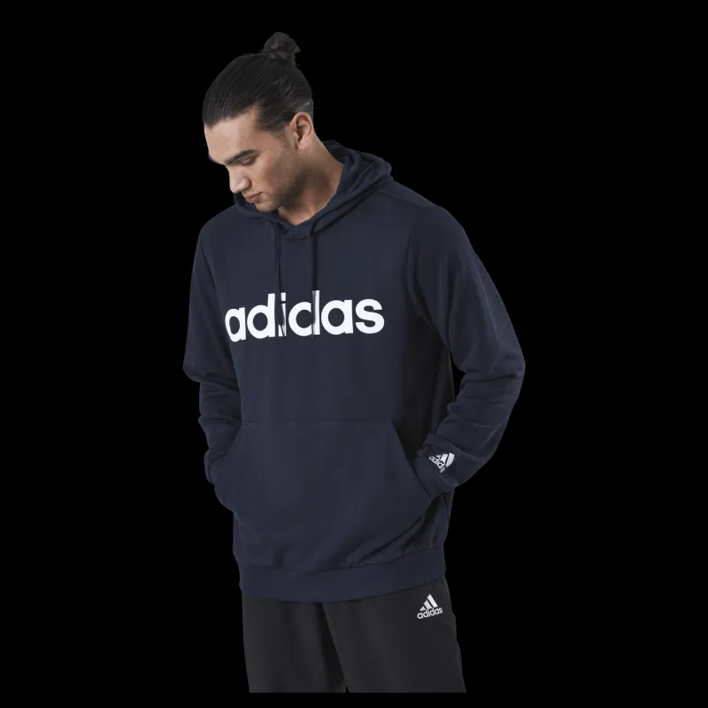 Clearance adidas Essentials Hoodie Legend Ink / White Blå