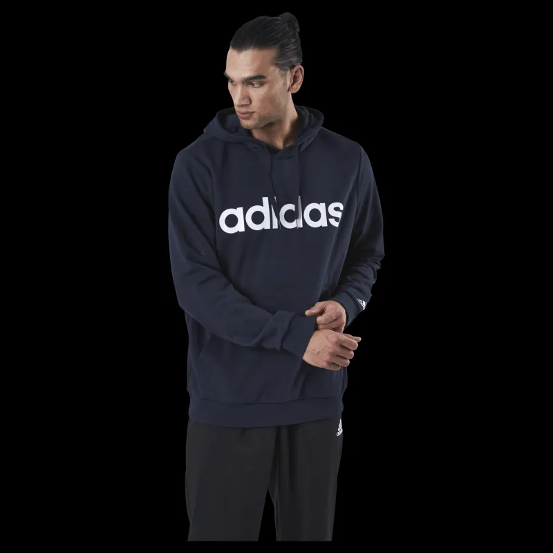 Clearance adidas Essentials Hoodie Legend Ink / White Blå