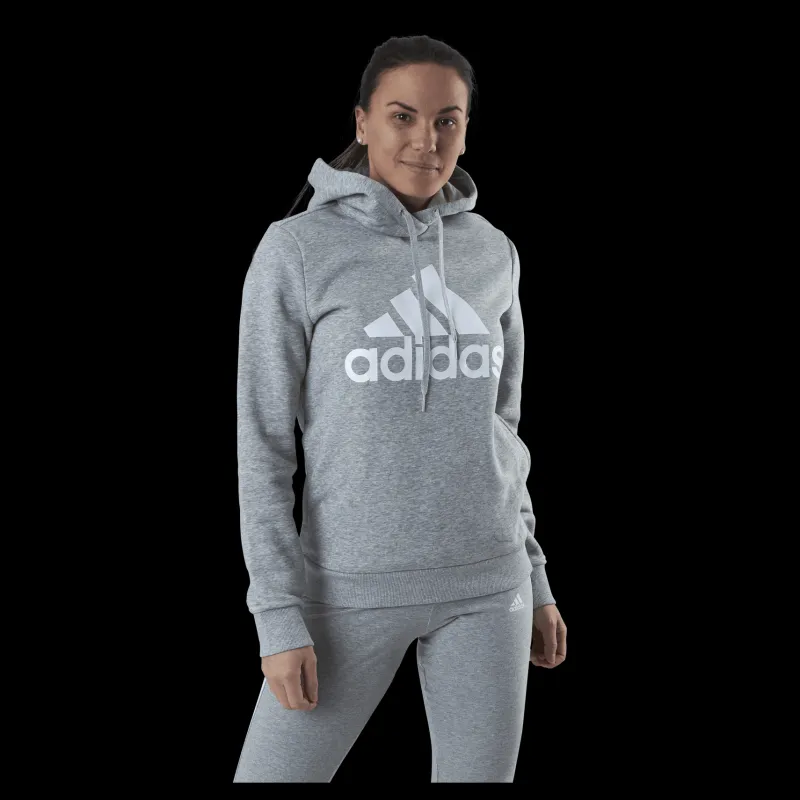 New adidas Essentials Hoodie Medium Grey Heather / White Grå