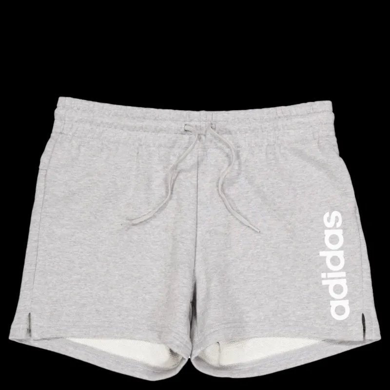 Outlet adidas Essentials Linear French Terry Shorts Medium Grey Heather / White Grå