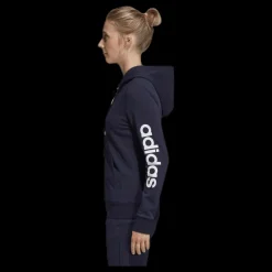 Clearance adidas Essentials Linear Full Zip Hoodie Legend Ink / White Blå