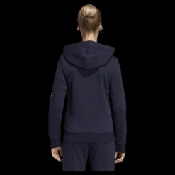 Clearance adidas Essentials Linear Full Zip Hoodie Legend Ink / White Blå