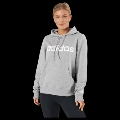 Discount adidas Essentials Linear Hoodie Medium Grey Heather Grå