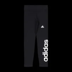 adidas Essentials Linear Logo Cotton Leggings Black Svart Hot