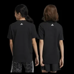 Best adidas Essentials Linear Logo Cotton T-Shirt Black / White Svart