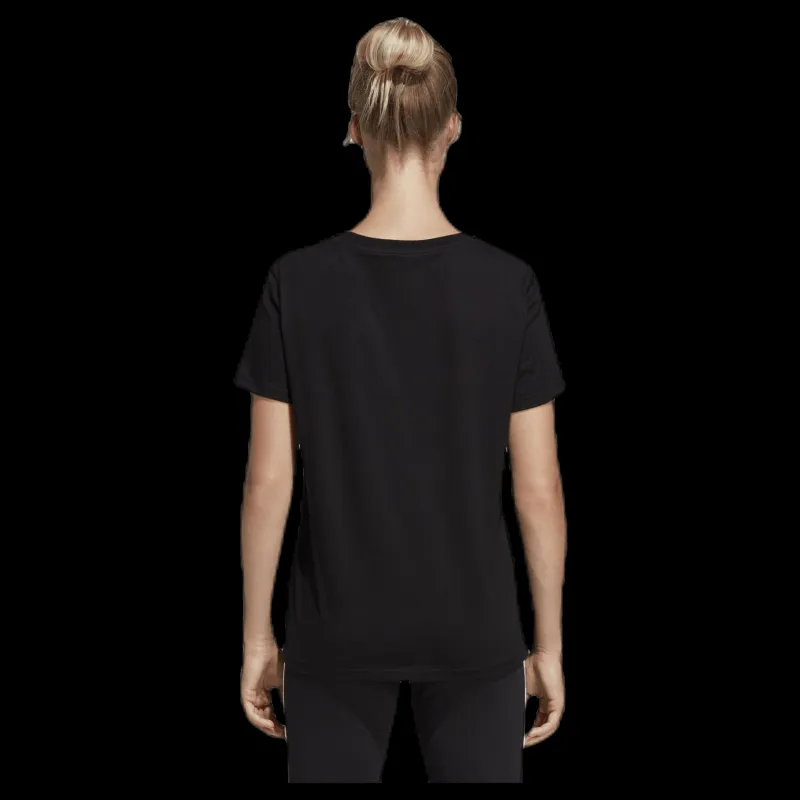 adidas Essentials Linear Slim Tee Black / White Svart