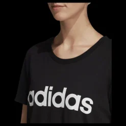 adidas Essentials Linear Slim Tee Black / White Svart